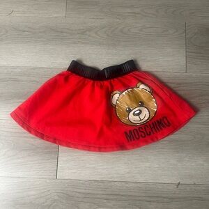 Moschino Red Skirt with Bear Motif size 2y